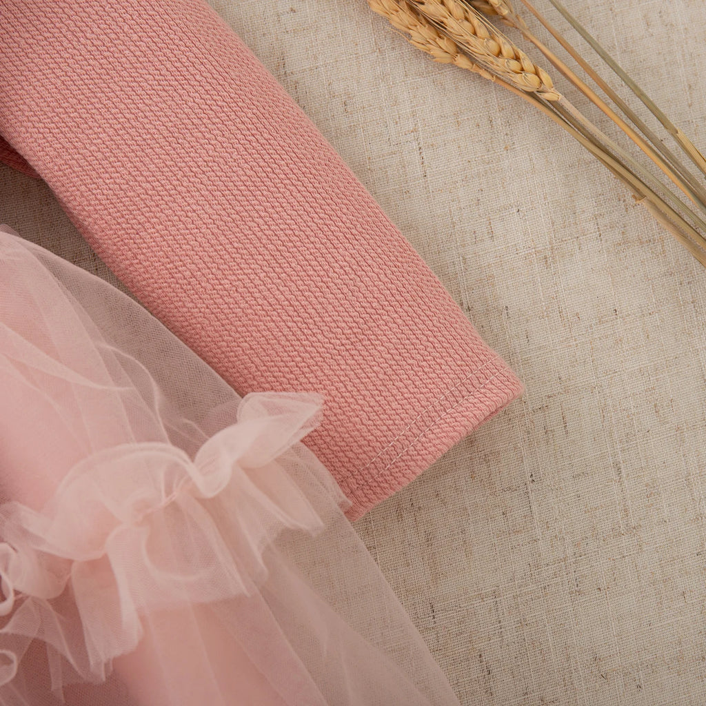 Girls' Dresses Spring/Fall Bow-Tie Tulle Baby Girl Dresses Adorable Wedding Flower Girl Outfits Baby Girl Clothes