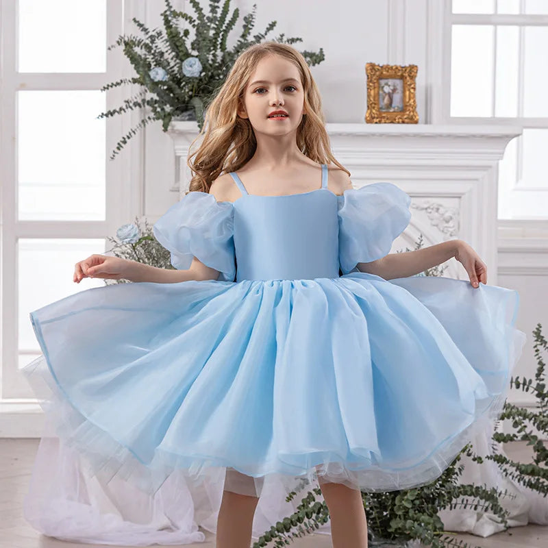 2025 New Children's wedding dress, birthday party, fashionable princess dress, kindergarten festival dance performance dress