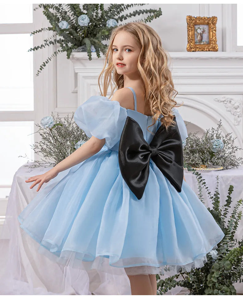 2025 New Children's wedding dress, birthday party, fashionable princess dress, kindergarten festival dance performance dress