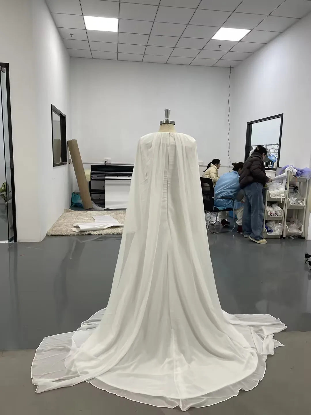 Eightale Arabic Wedding Dresses Customized Long Sleeves White Ivory Mermaid Bridal Gown Vestidos De Novia