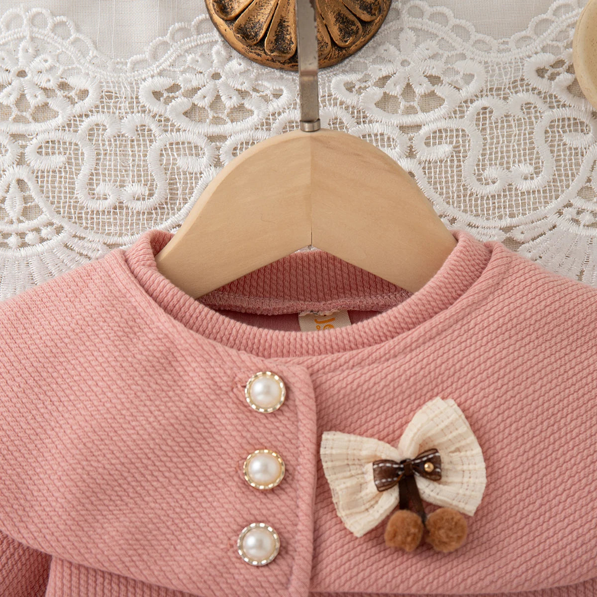 Girls' Dresses Spring/Fall Bow-Tie Tulle Baby Girl Dresses Adorable Wedding Flower Girl Outfits Baby Girl Clothes