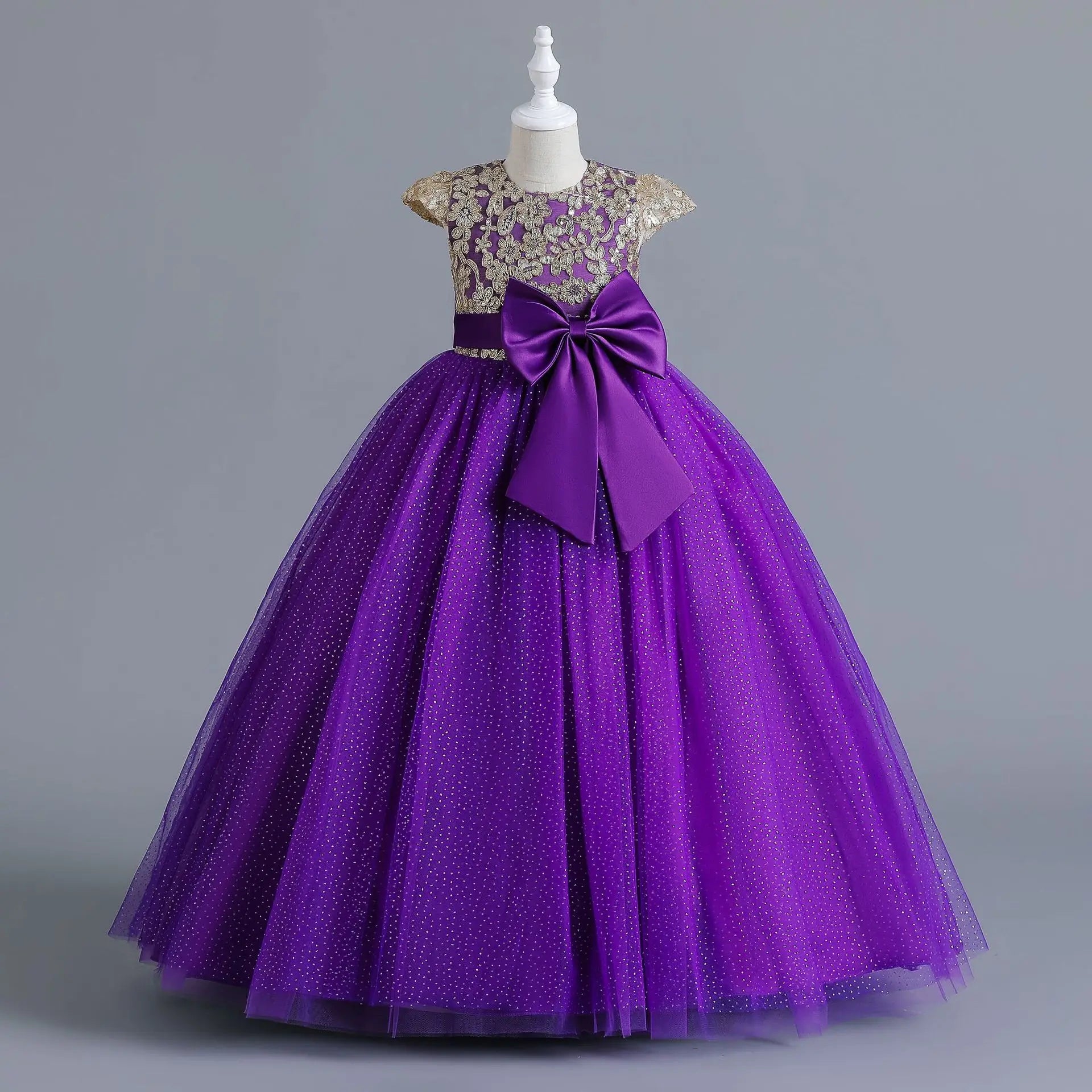 Girls' Wedding Dress Pompadour Princess Children's Christmas Evening Dresses