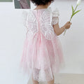 Wedding Princess Dress Kid Girl Clothes Butterfly Mesh Birthday Party Costume Toddler Girl Outfit Baby Children Dress Suit A1061