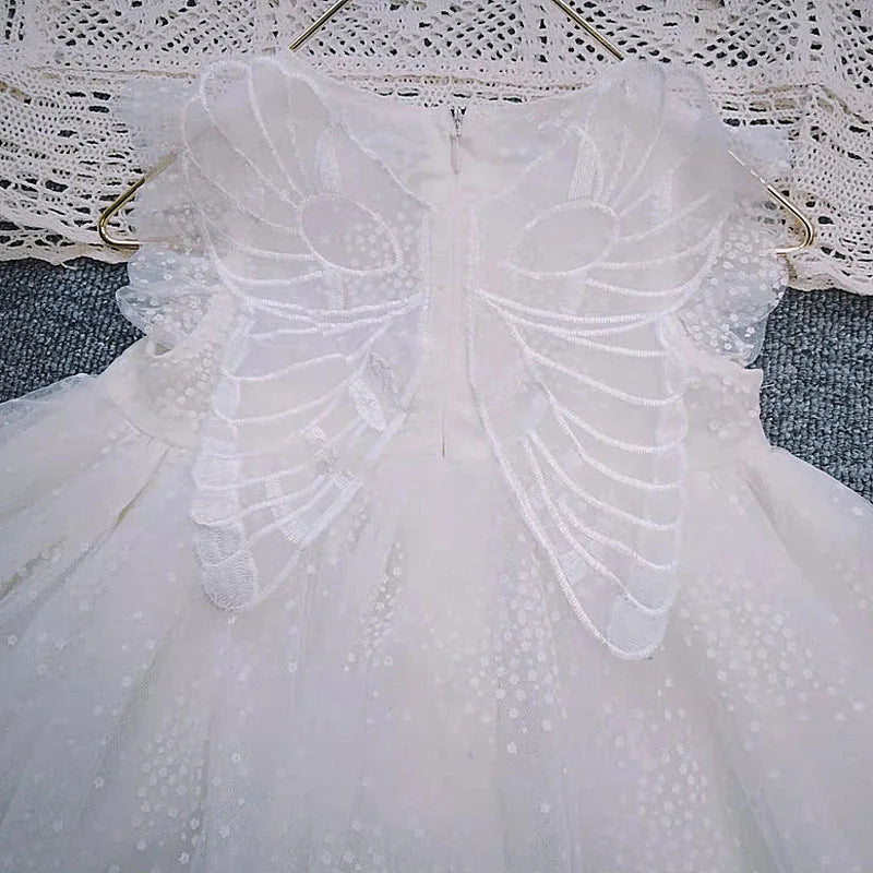 Wedding Princess Dress Kid Girl Clothes Butterfly Mesh Birthday Party Costume Toddler Girl Outfit Baby Children Dress Suit A1061